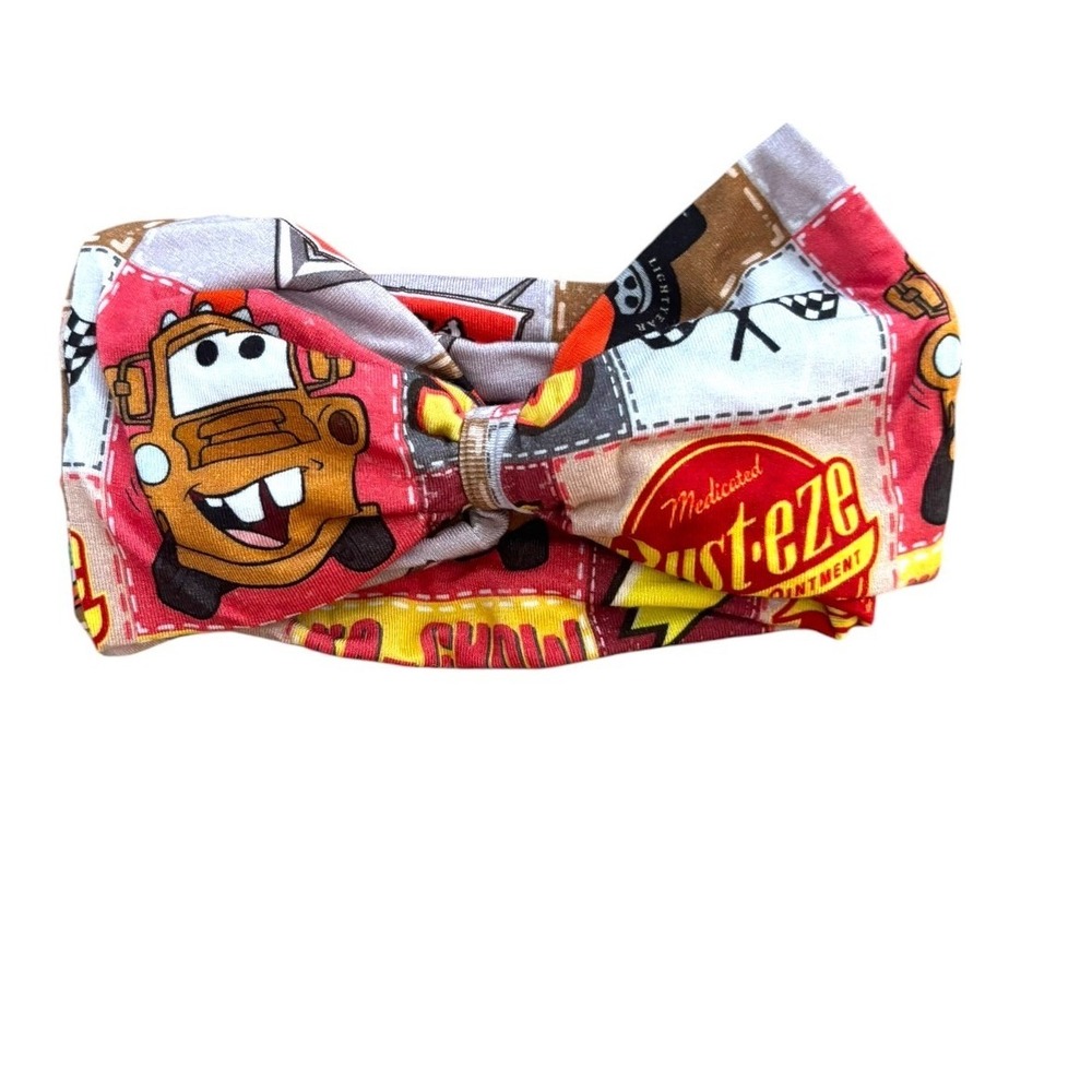 New Bamboo Bamboo Baby Headband Stretch Cars Lightning McQueen Mater Rust-eze